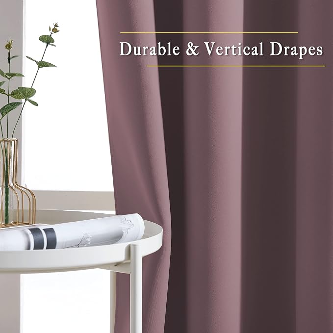 NICETOWN Room Darkening Small Curtains 50 inches Length - Image 5
