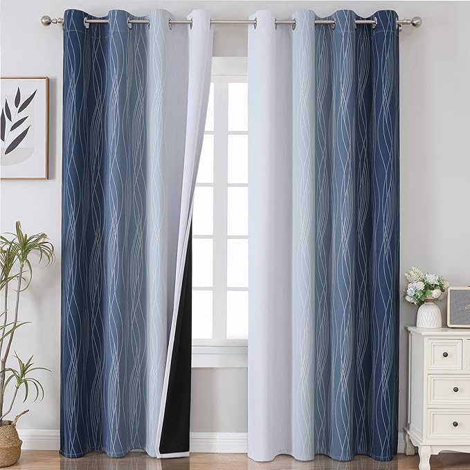 Estelar Textiler Blackout Curtains 90 Inches Long 2 Panels, Light Blocking by ESTELARTEXTILER
