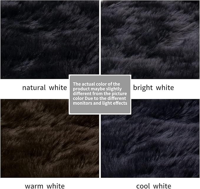 Small Faux Fur Rug, 2x4 ft Ultra Soft Sheepskin Rug Chair Sofa Cover Seat Pad - Image 5