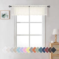Aiyufneg Ivory Window Valances Sheer Curtains, Modern Top Dual Rod Pocket Light by Aiyufeng