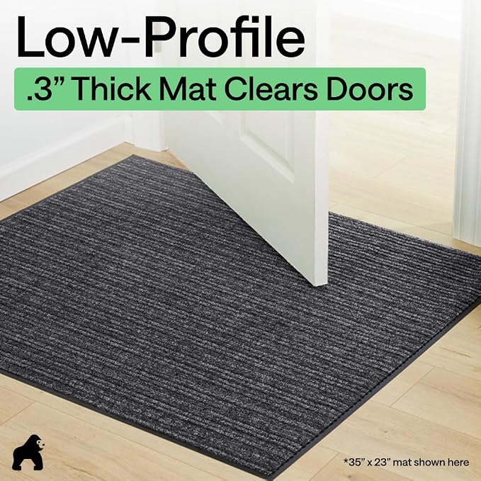 GORILLA GRIP Waterproof Traffic Guard Door Mat, 72x48 Indoor Outdoor Durable - Image 9