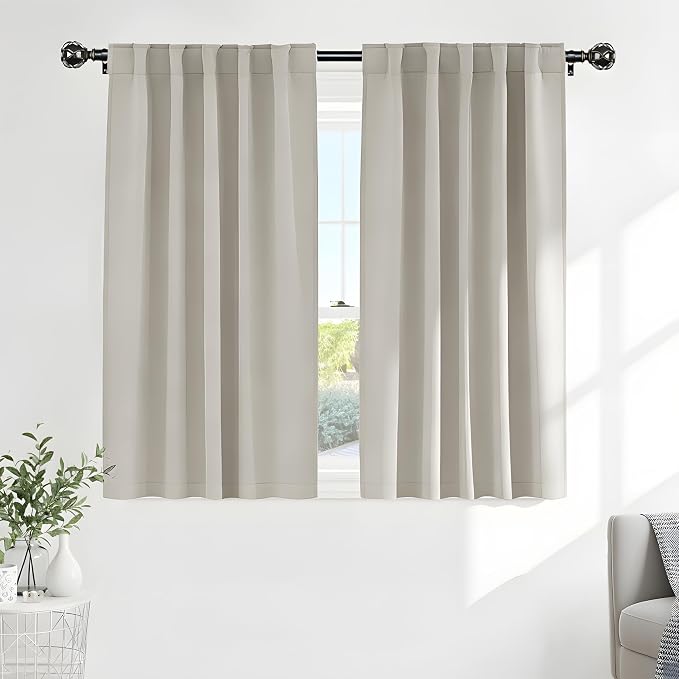 PONY DANCE Rod Pocket and Back Tab Blackout Curtains by PONYDANCE