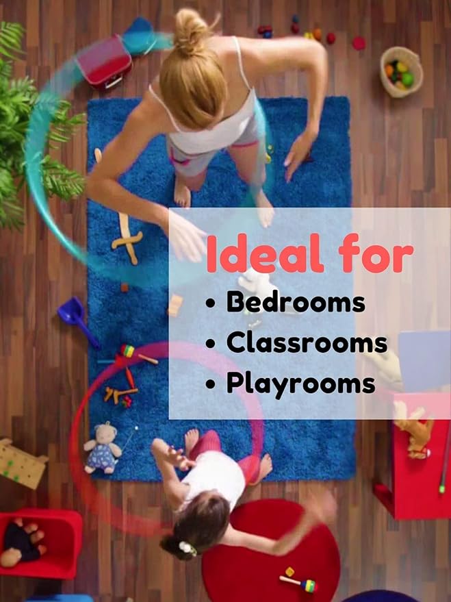 KOECKRITZ Soft and Colorful Kids Classroom Area Rugs (Passes Flammability Pill Test) Many Sizes and Bright Colors to Select from (6' x 6', Froggy)