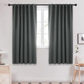 Deconovo Rod Pocket and Back Tab Curtains Room Darkening Curtain Blackout by Deconovo