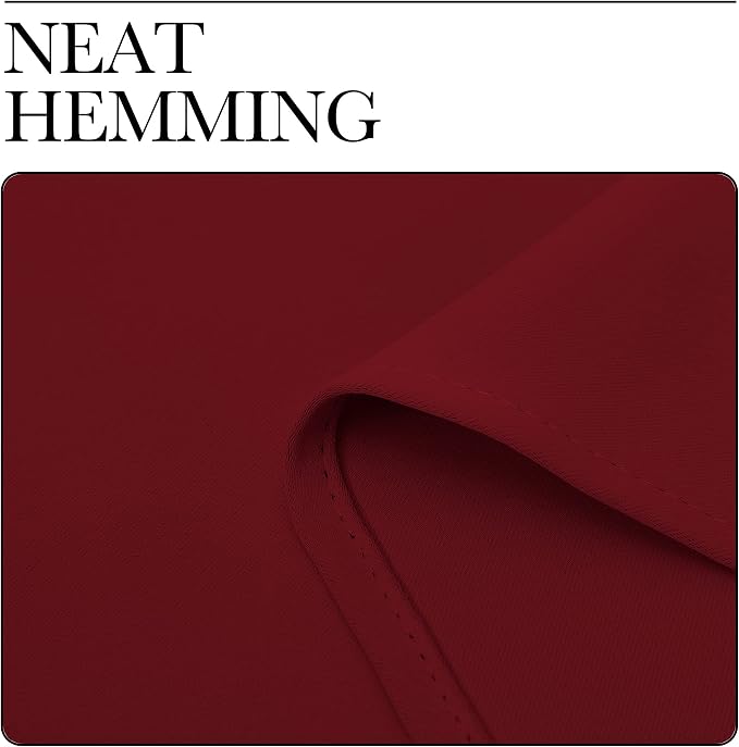 NICETOWN Christmas Burgundy Red Curtains Blackout Drape Panels - Image 8