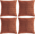Fancy Homi 4 Packs Rust Decorative Throw Pillow Covers 26x26 Inch by Fancy+Homi