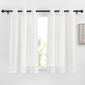 NICETOWN 45 inch Curtains White Semi Sheer, Grommet Light Filtering Window by NICETOWN