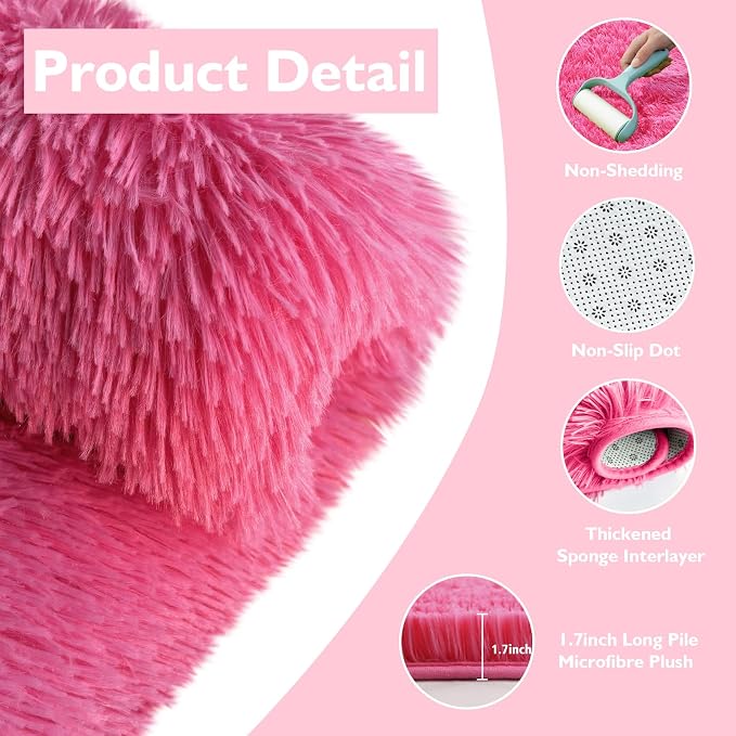 9x12 Fluffy Area Rugs for Living Room, Large Fuzzy Shag Area Rug for Bedroom - Image 3