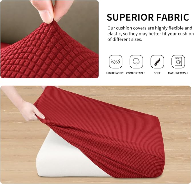Easy-Going Stretch Individual Oversized Couch Cushion Cover Sofa Seat Furniture - Image 5