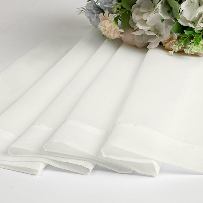 Aiyufeng Ivory Sheer Curtains 90 Inches Long, Light Filtering Rod Pocket Solid - Image 8