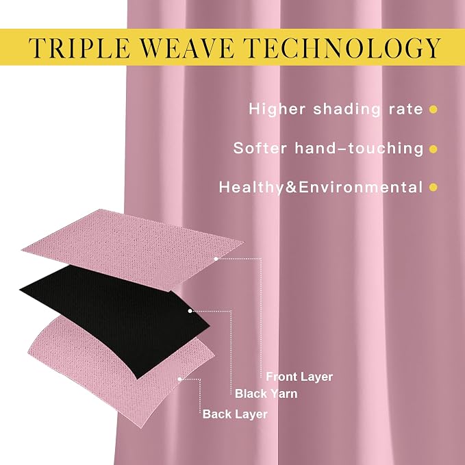 NICETOWN Blackout 80 inch Curtains - Image 3