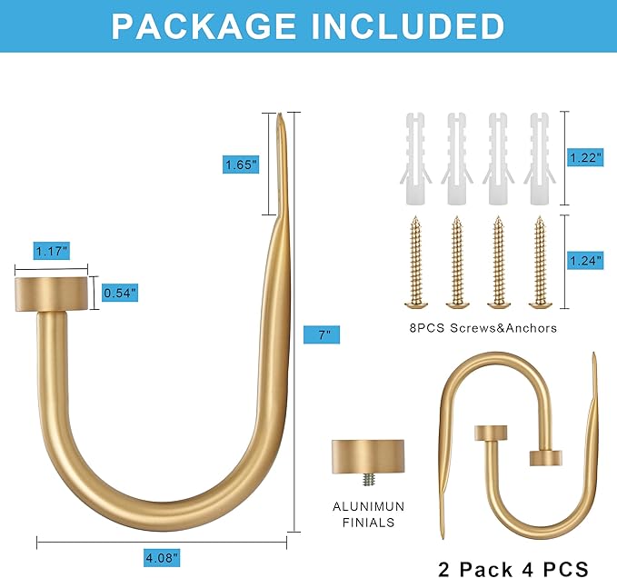 Premium Curtain Holdback, Quality Metal Decorative Curtain Holdbacks - Image 3