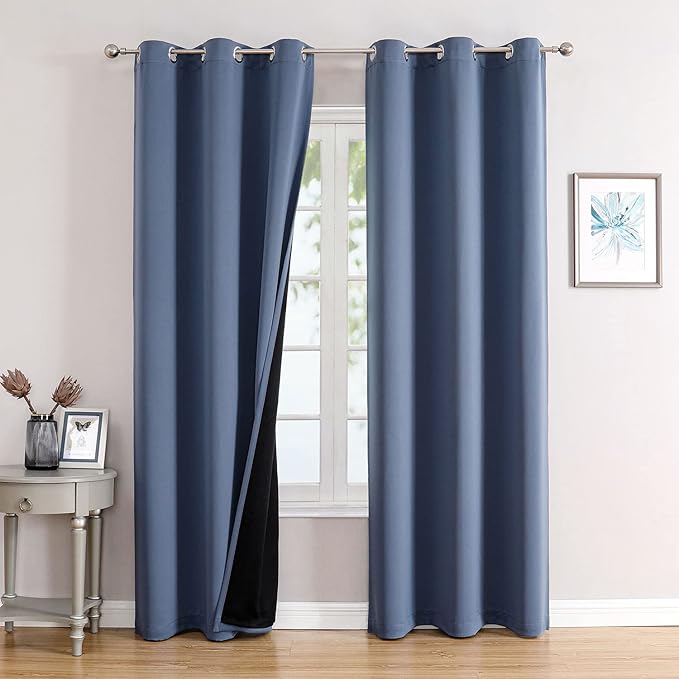 ChrisDowa 100% Blackout Curtains 84 inch Long by ChrisDowa