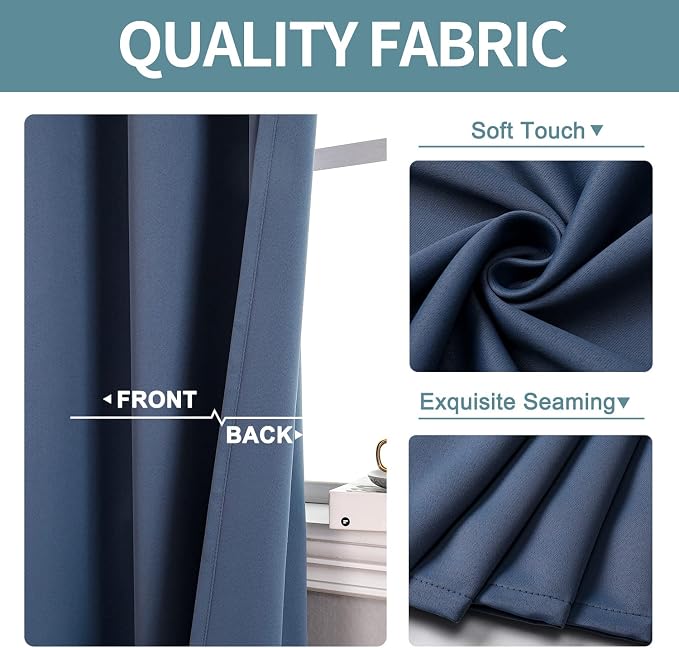 ChrisDowa Blackout Curtains 72 inches Long - Image 3