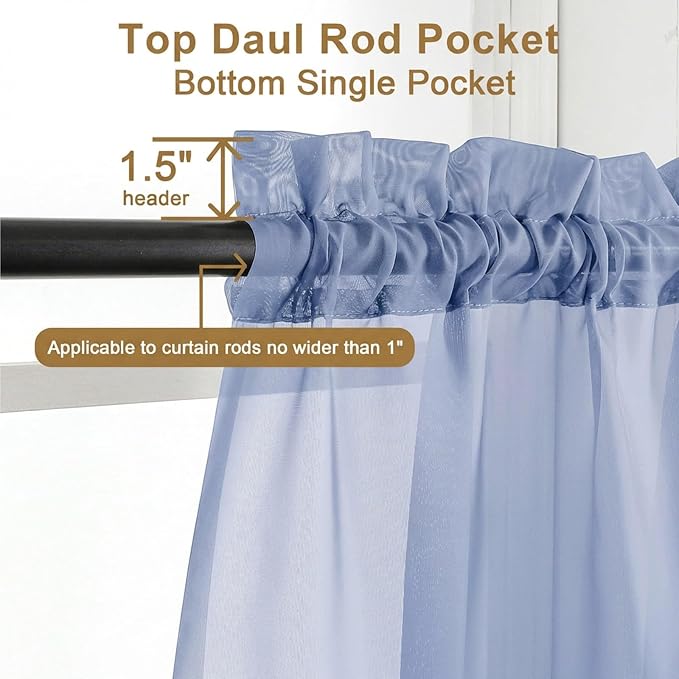 Chyhomenyc Sheer Valances for Windows - Image 5