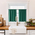 RYB HOME 100% Blackout Bathroom Curtains Over Sink 24 inches Long, Heat & UV by RYBHOME