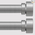 Lootkell 2 Pack Modern Silver Curtain Rods Set by Unknown