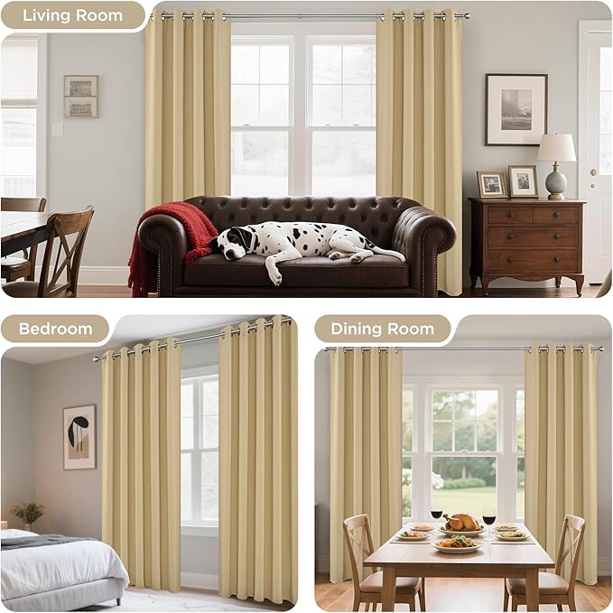 Joydeco Blackout Curtains 108 Inches Long 1 Panel, Thermal Insulated Long - Image 6