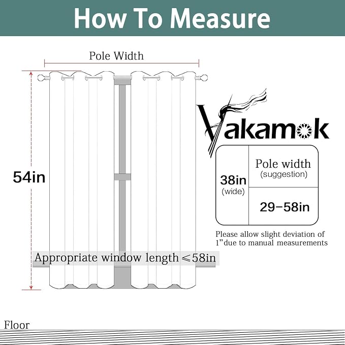 Yakamok Blackout Curtains Room Darkening Thermal Insulated - Image 7