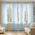 MIULEE Sky Blue Sheer Curtains 84 Inches Long 4 Panels 42 x 84 Inches | Light by MIULEE