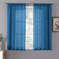 Tollpiz Short Sheer Curtains Living Room Linen Textured Curtain Sheers Light by Tollpiz