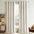 MIULEE Velvet Off White Elegant Grommet Curtains by MIULEE