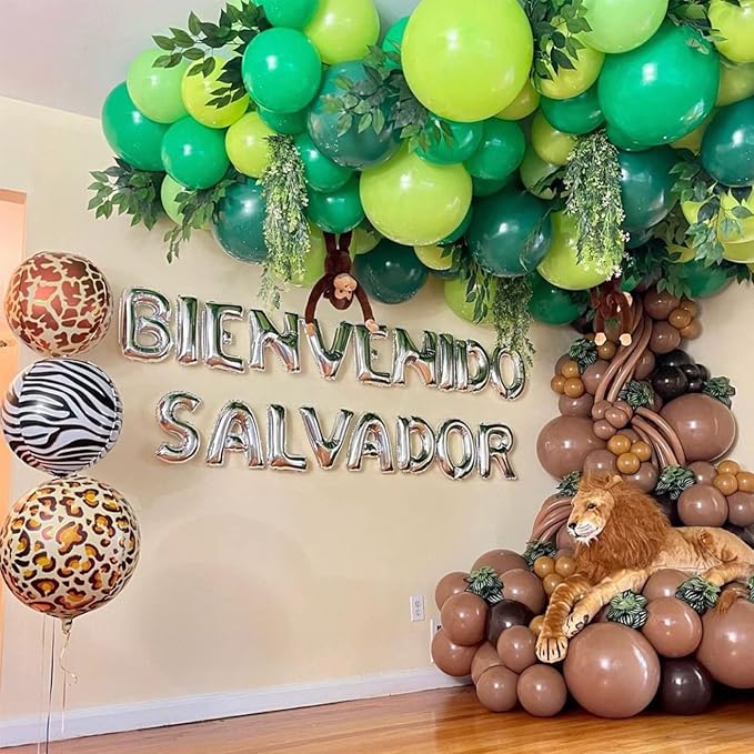 130pcs Lime Green Balloons Different Sizes 18" 12" 10" 5" Light Green Balloons for Birthday Dinosaur Baby Shower St. Patrick's Day Summer Jungle Forest Safari Party Decorations