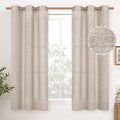 YoungsTex Linen Semi Sheer Curtains 54 Inch Length 2 Panels by YoungsTex