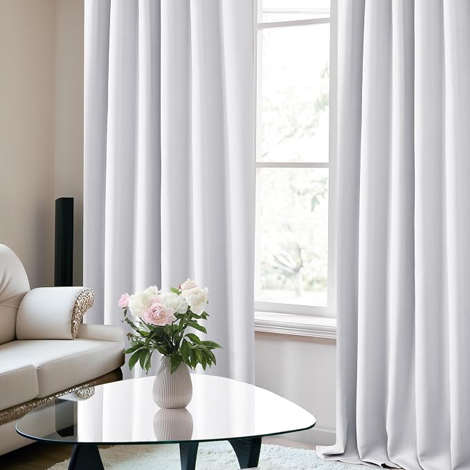 Deconovo Blackout Curtains, Thermal Insulated, W52 x L95 2 Panels, Back Tab - Image 5