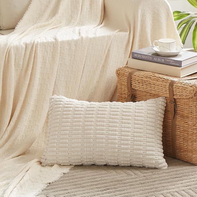 Fancy Homi 4 Packs Fall Boho Long Lumbar Decorative Throw Pillow Covers 16x24 - Image 2