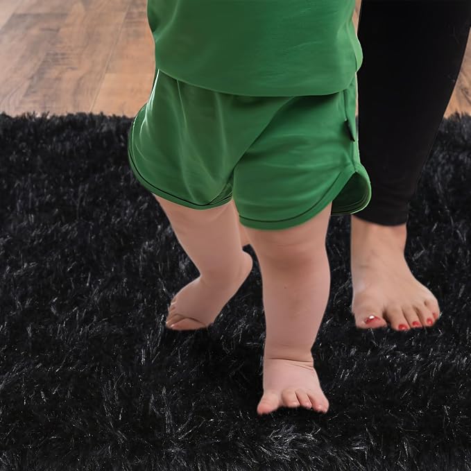Soft Runner Rugs for Bedroom Hallways, 2x4 Black Fluffy Shag Throw Area Rug Non - Image 7