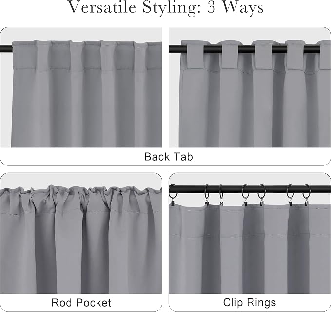 PONY DANCE Blackout Window Curtains Set - 42 W x 72 Inches L - Image 5