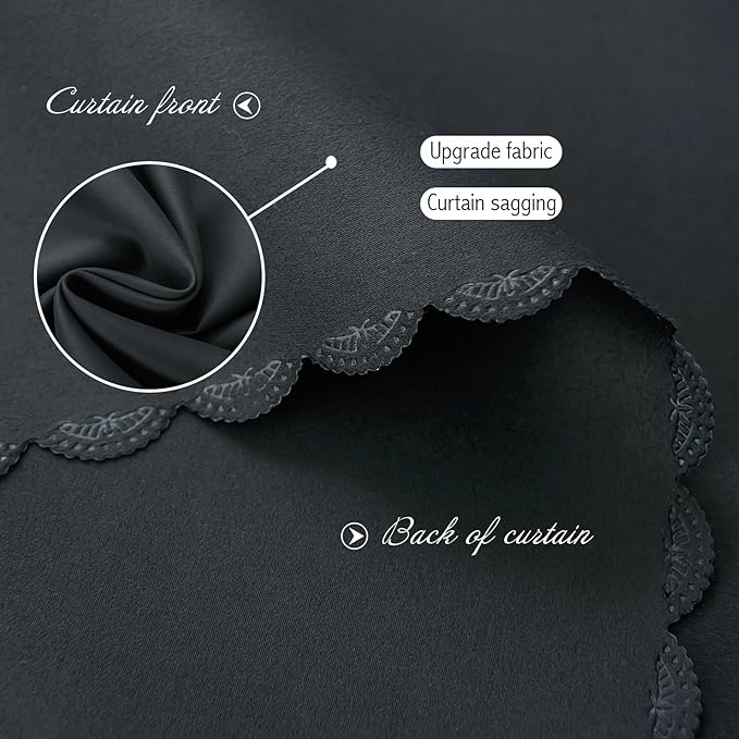 Thermal Blackout Curtains with Self Adhesive Tape No Rod No Drill Easy Install - Image 5