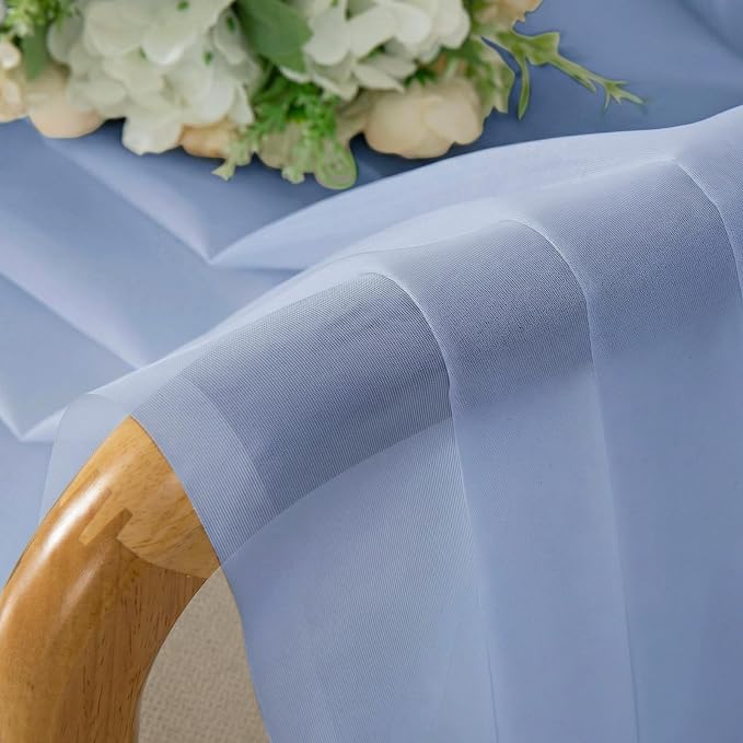 OWENIE Sheer Curtains 84 inches Long 2 Panels Set - Image 4