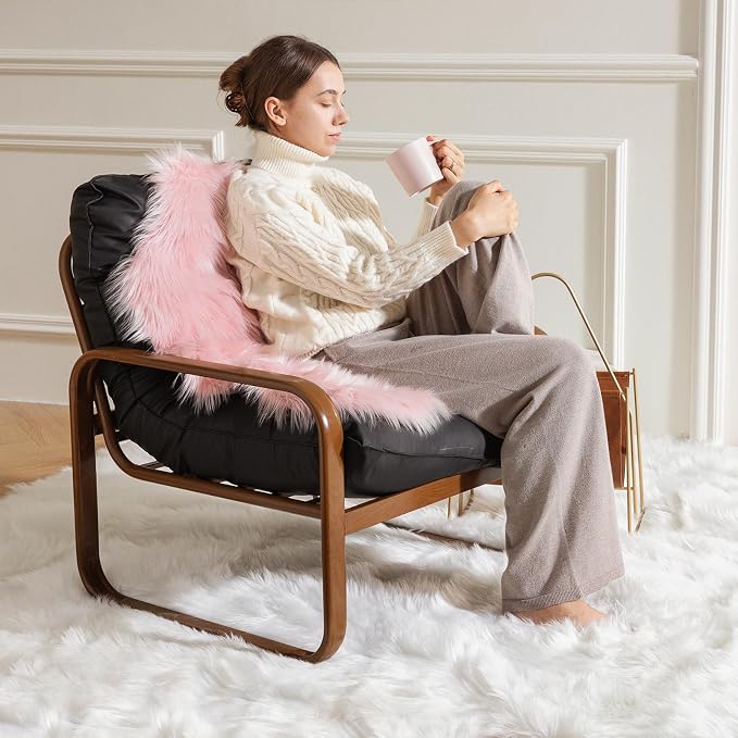 Ashler faux fur rug, Fluffy Shaggy Area Rug Ultra Soft 6 x 9 Feet Rectangle Fur - Image 3