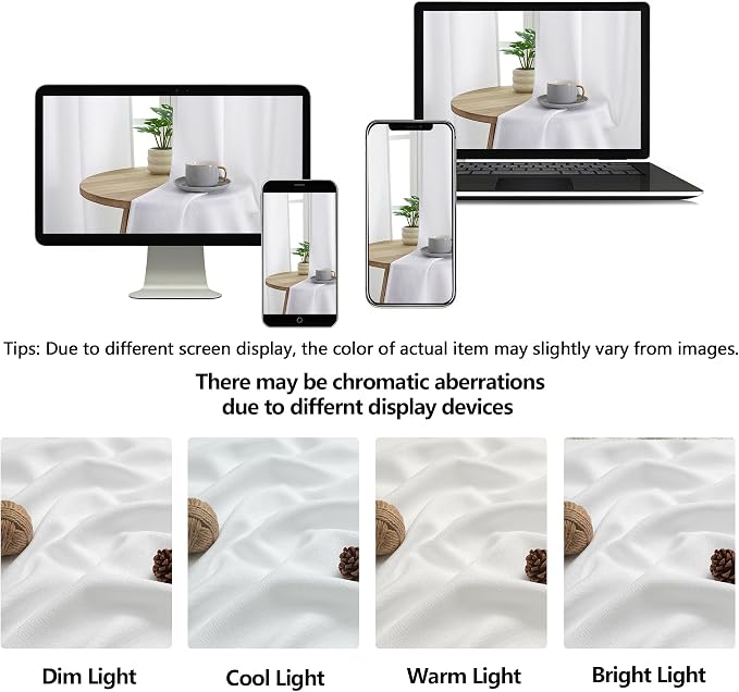 OWENIE White Valances for Windows 1 Pcs 22 Inch Length, Light Filtering - Image 9