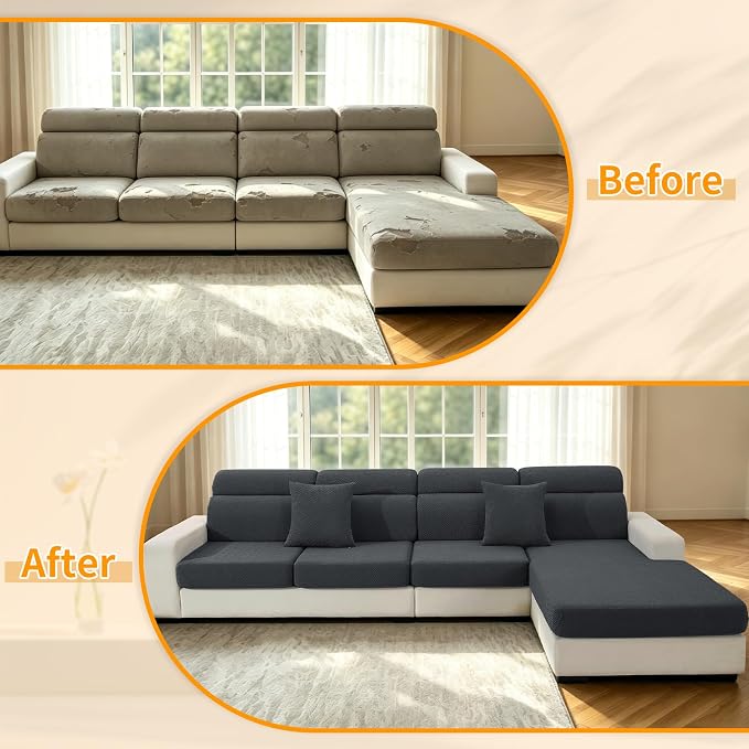 XINEAGE Chaise Cover for L Shaped Sofa, Sectional Couch Covers for Pets - Image 7