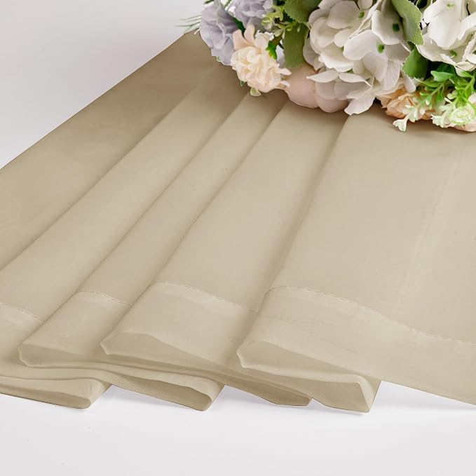 Chyhomenyc Sheer Taupe Curtains 90 inches Long 2 Panels, Light Filtering Soft - Image 6
