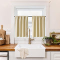 RYB HOME 100% Blackout Bathroom Curtains Over Sink 24 inches Long, Heat & UV by RYBHOME