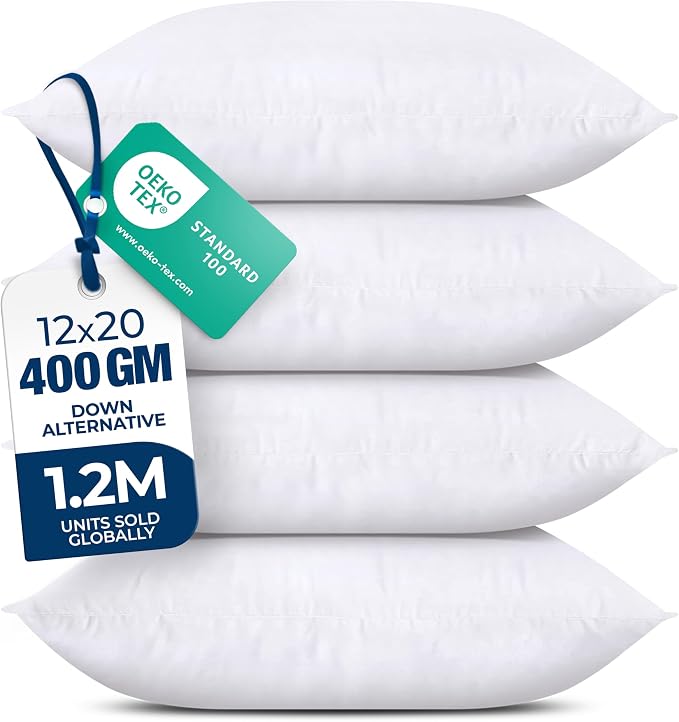 Utopia Bedding Throw Pillows – 12 x 20 Inches Down Alternative Pillows by UTOPIABEDDING
