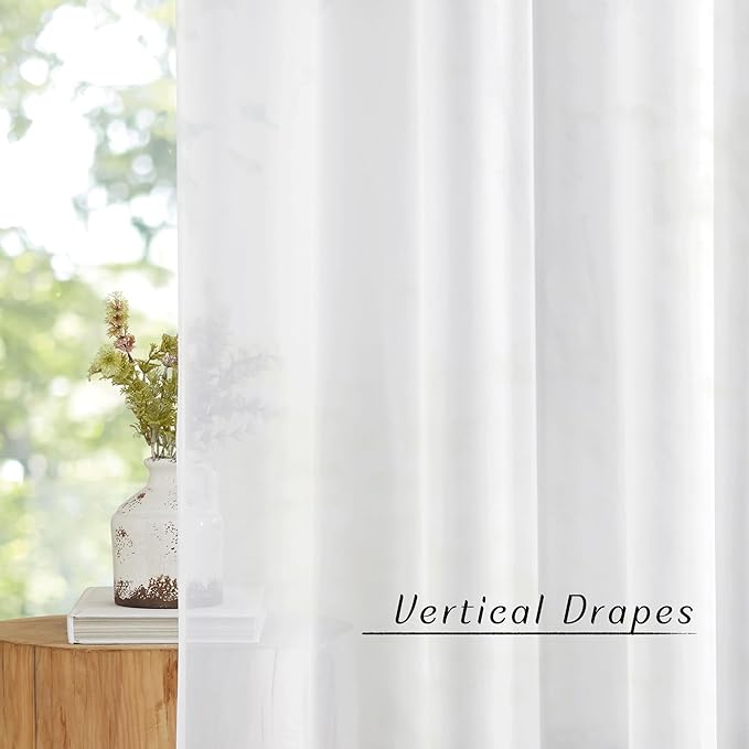 NICETOWN Kitchen Curtains 36 inches Long, Grommet Voile Sheer - Image 3