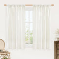 LAMIT Light Filtering Linen Curtains 54 Inches Long by LAMIT