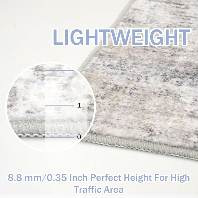 IOHOUZE Abstract Runner Rug 2x12 Ft Washable Runners - Image 4
