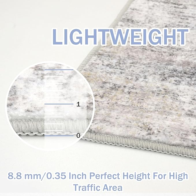 IOHOUZE Abstract Runner Rug 3x8 Ft Washable Runners - Image 4