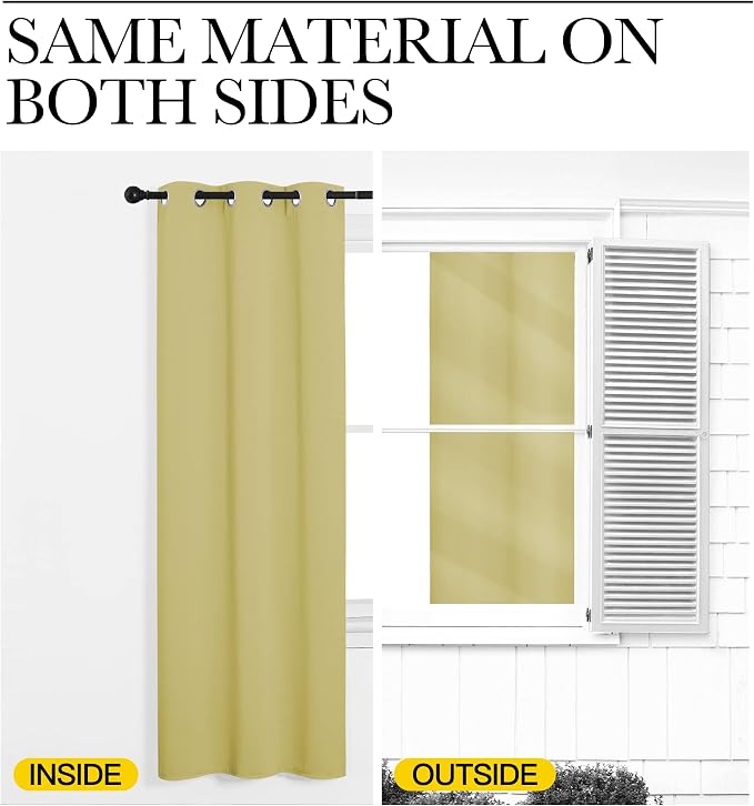 NICETOWN Bedroom Curtains Blackout Drapery Panels, 2 Panels, 42 x 54 Inch - Image 5