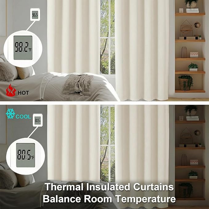 Simplebrand Ava Light Beige Light Filtering Curtains - Image 6