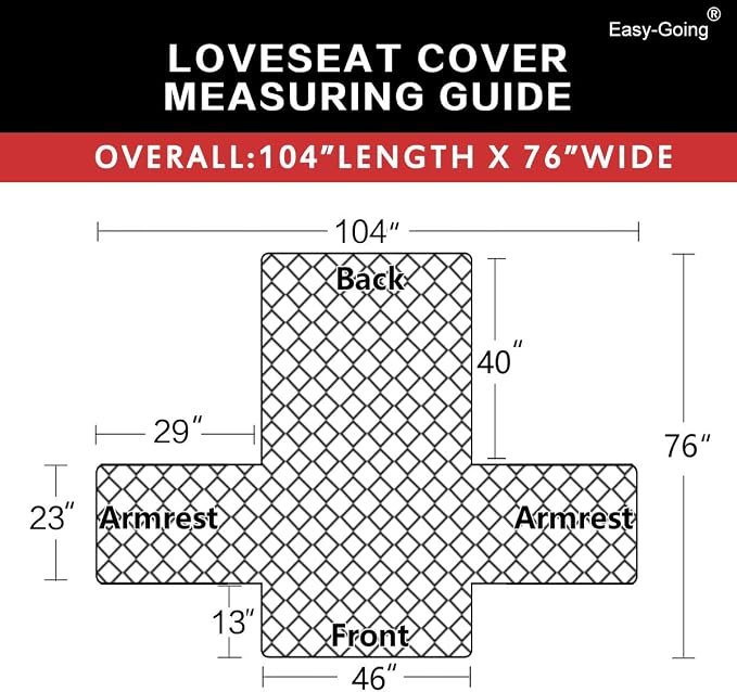 Easy-Going Reversible Couch Cover, 2 Cushion Sofa, Water Resistant Furniture Mat - Image 6