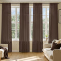 MIULEE Chocolate Sheer Curtains 108 Inches Long 4 Panels 42 x 108 Inches | by MIULEE