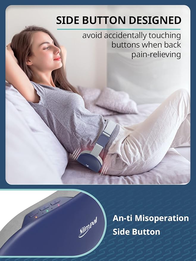 Slimpal Heating Pad for Period Cramps, Plus-Sized Portable Electric Heating Pad, Menstrual Cordless Heat Belt Back, Belly, Waist Pain Relief, Long-Lasting Battery, Gift for Her Girl Women, Dark Blue
