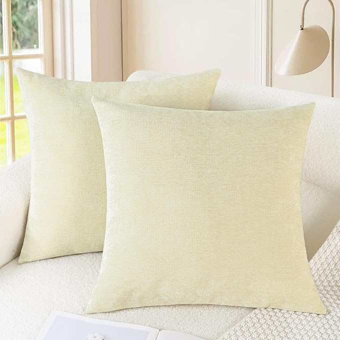 CaliTime Decorative Couch Throw Pillow Covers 26 X 26 Inches Beige | Pack of 2 by CaliTime